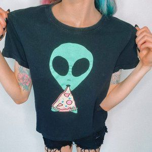 VIBEN' Alien Pizza Shirt